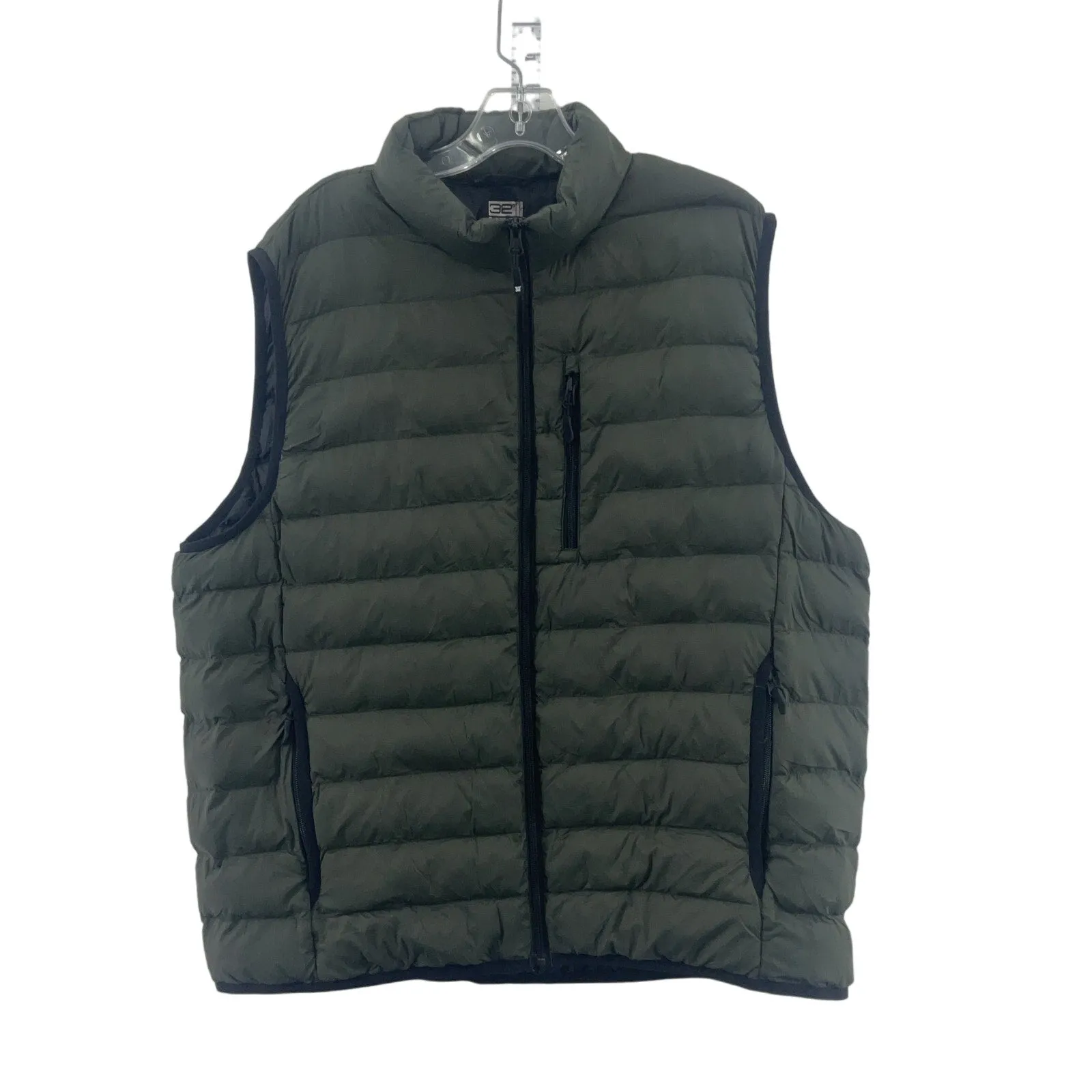 32 Degrees Heat Men's XL Dark Green Full Zip Puffer Vest Nylon Preowned