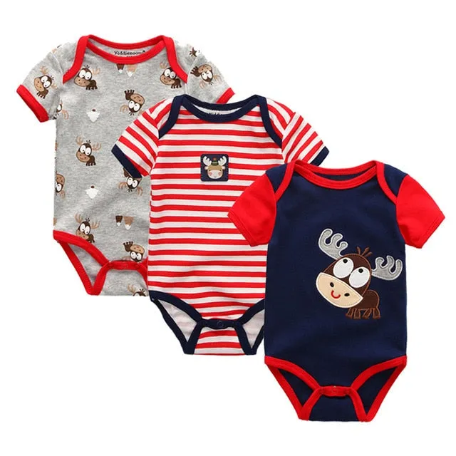 3pcs Baby Girls Bodysuit 0-12M