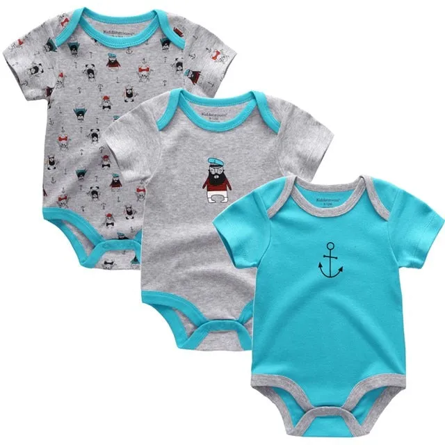 3pcs Baby Girls Bodysuit 0-12M