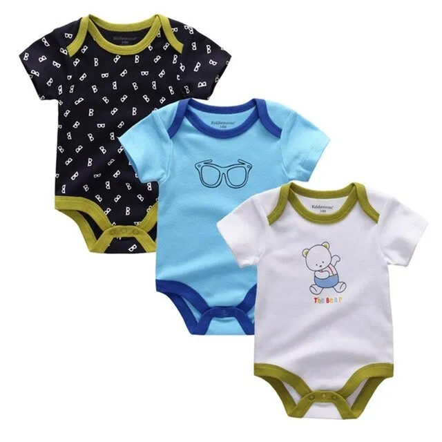 3pcs Baby Girls Bodysuit 0-12M