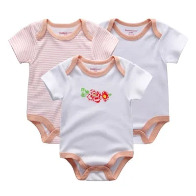 3pcs Baby Girls Bodysuit 0-12M