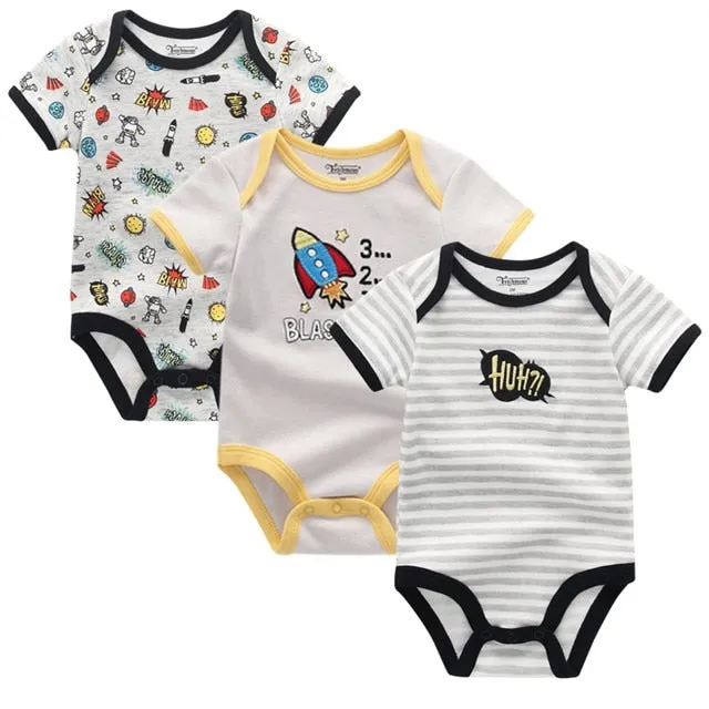 3pcs Baby Girls Bodysuit 0-12M