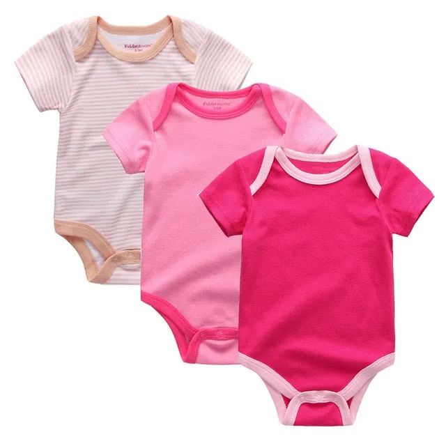 3pcs Baby Girls Bodysuit 0-12M