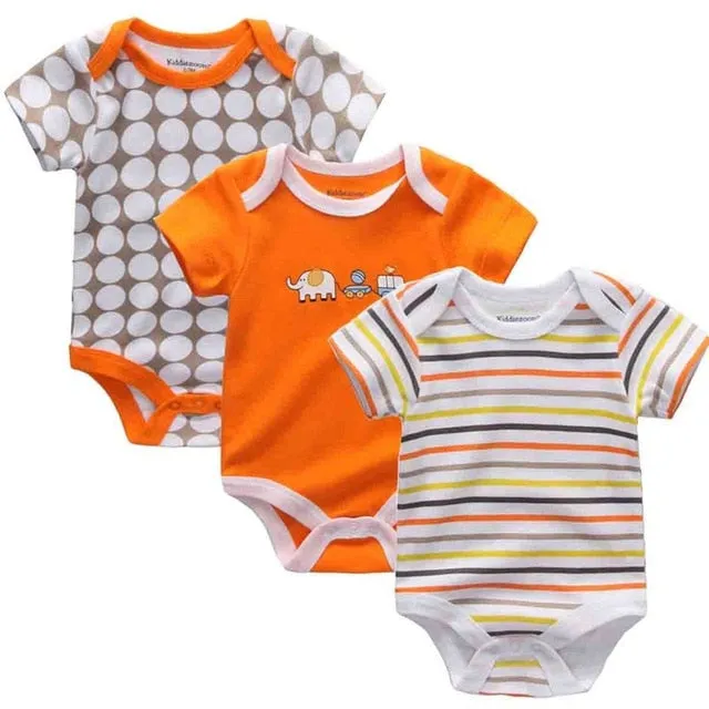 3pcs Baby Girls Bodysuit 0-12M
