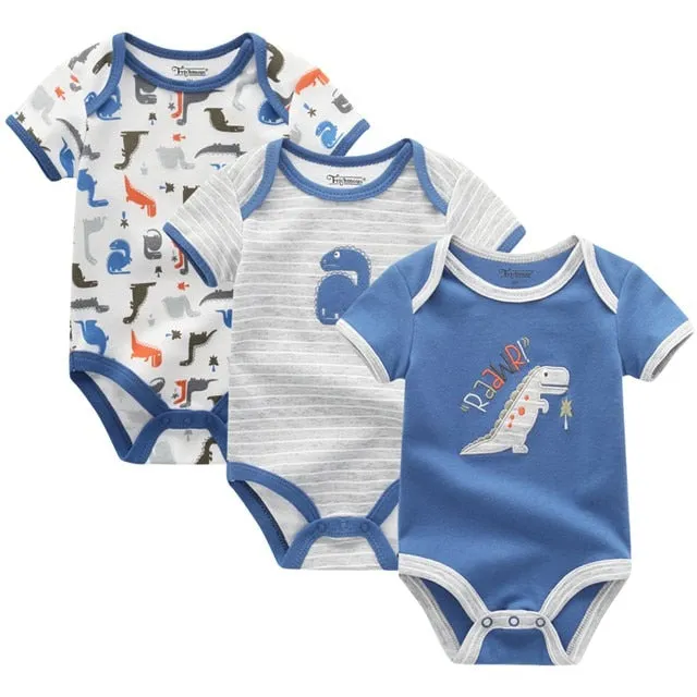 3pcs Baby Girls Bodysuit 0-12M