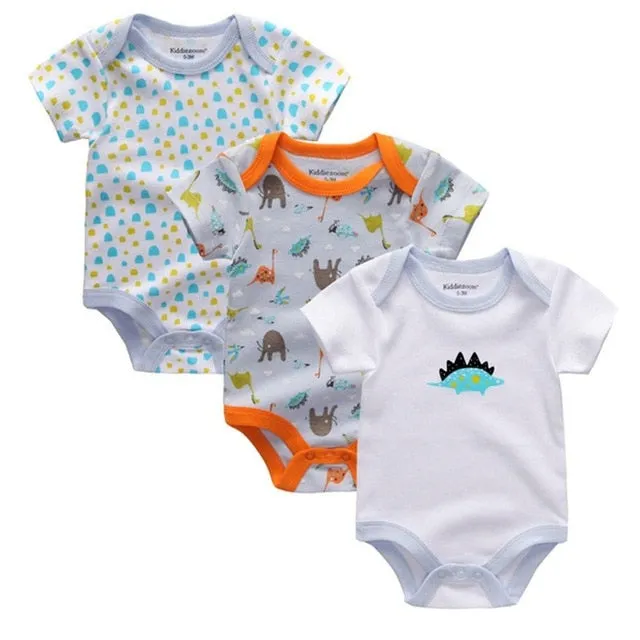 3pcs Baby Girls Bodysuit 0-12M