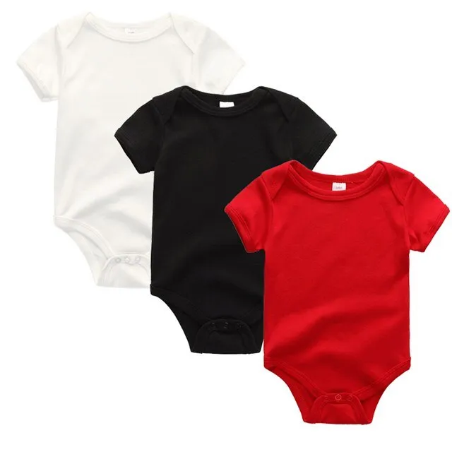 3pcs Baby Girls Bodysuit 0-12M