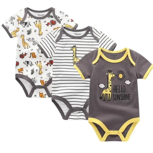 3pcs Baby Girls Bodysuit 0-12M