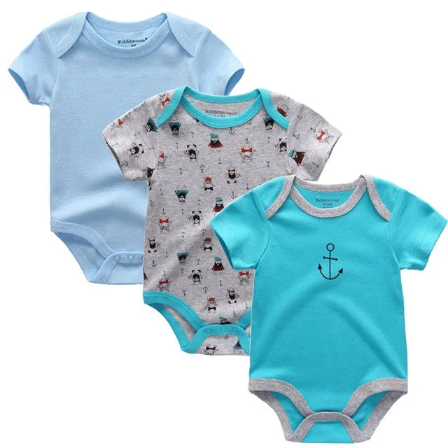 3pcs Baby Girls Bodysuit 0-12M