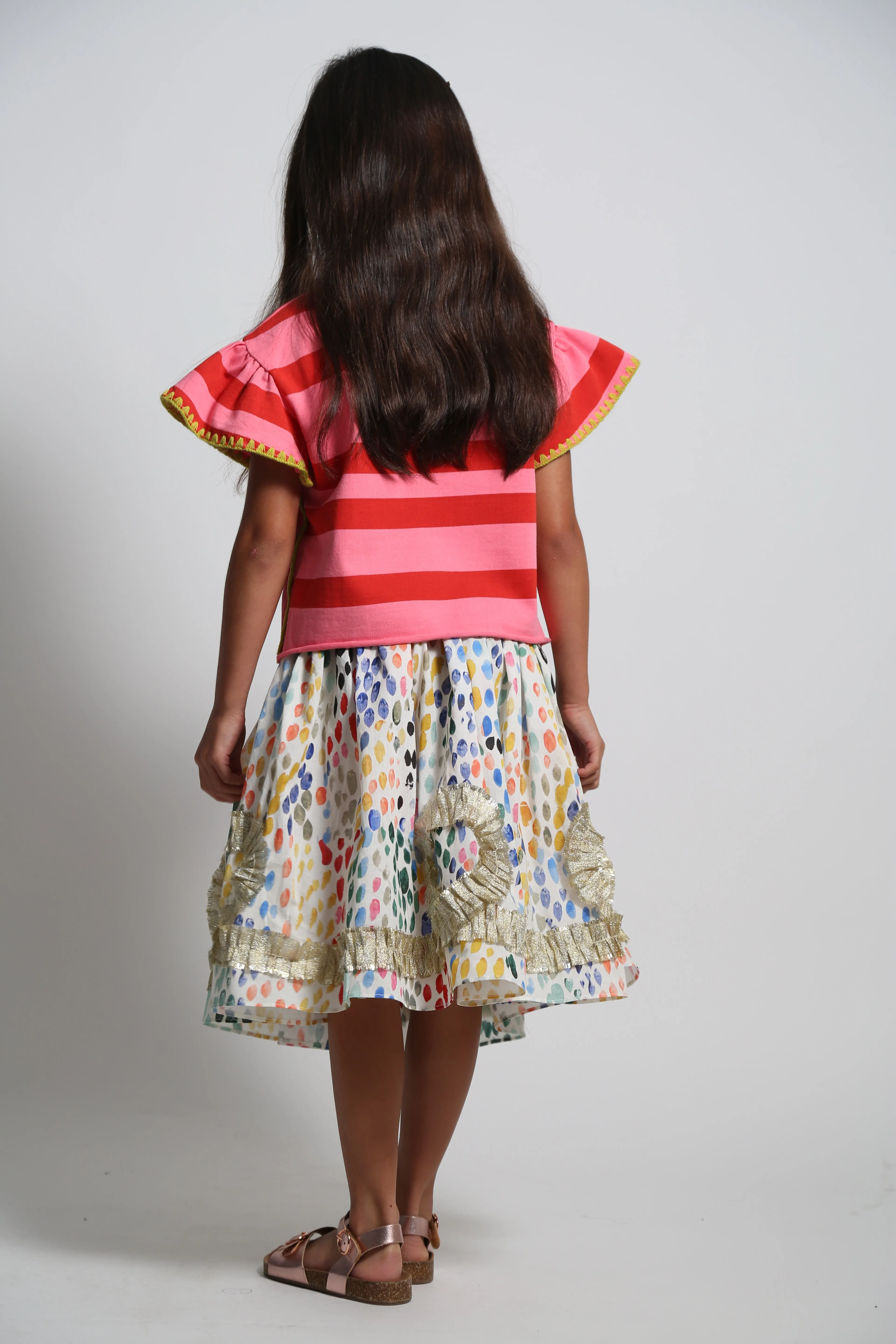 ALEXANDRA RIBBON PLEATED SKIRT