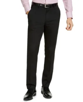 Alfani Mens Slim fit Dress Pants 32 / 34 Black Solid Stretch
