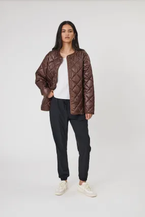 Alpine Quilted Jacket - Espresso
