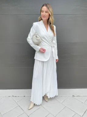 Ambretta Combo Blazer Dress - Ivory