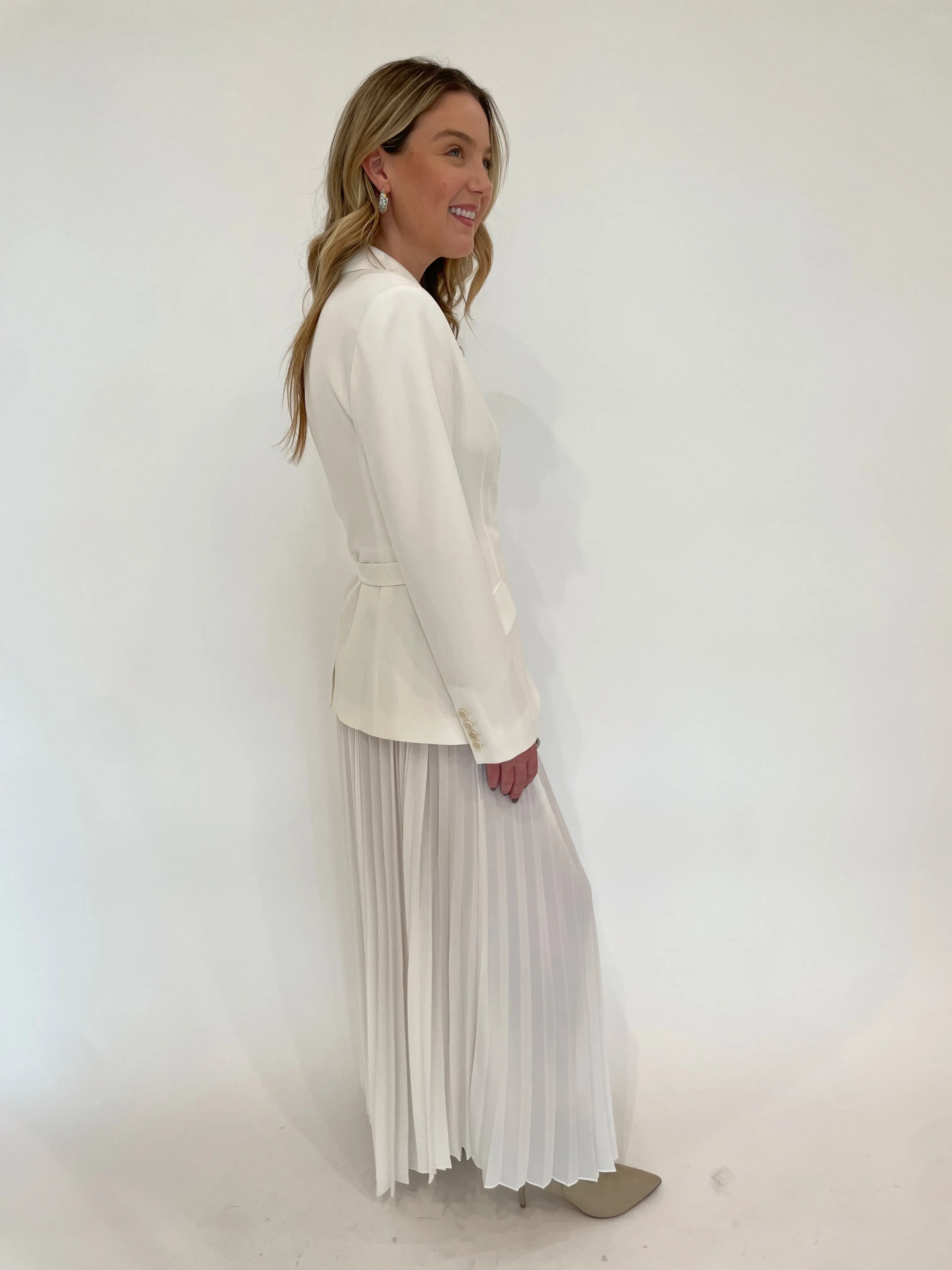 Ambretta Combo Blazer Dress - Ivory