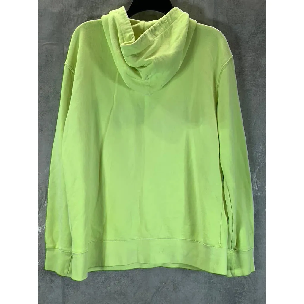 AMERICAN EAGLE Men's Neon Yellow Cotton Logo Pullover Hoodie SZ M