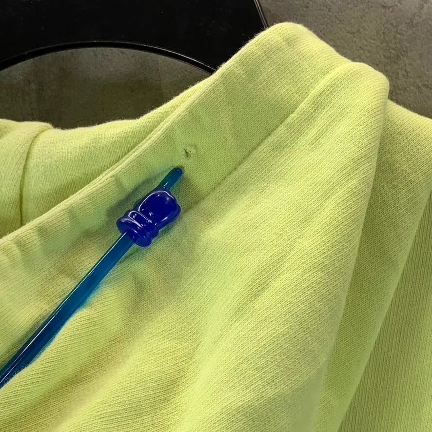 AMERICAN EAGLE Men's Neon Yellow Cotton Logo Pullover Hoodie SZ M