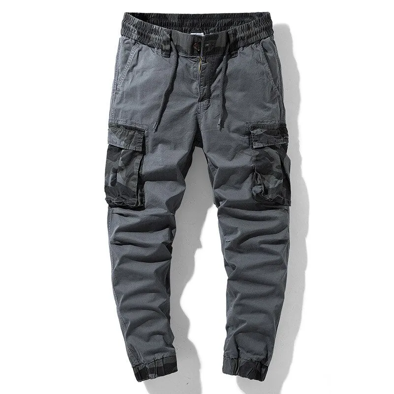 Angelo Ricci™ Cargo Streetwear Elastic Waist Joggers