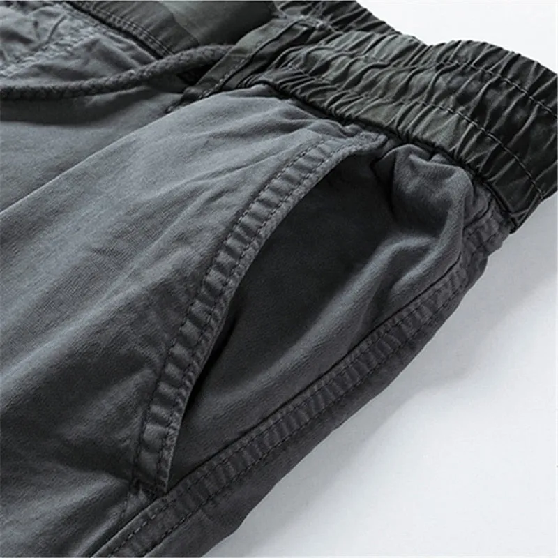 Angelo Ricci™ Cargo Streetwear Elastic Waist Joggers