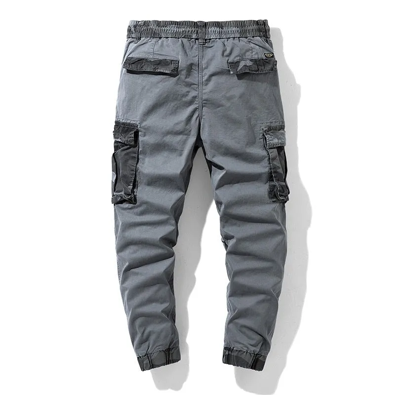 Angelo Ricci™ Cargo Streetwear Elastic Waist Joggers