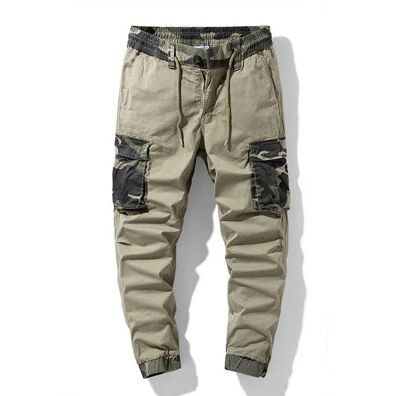 Angelo Ricci™ Cargo Streetwear Elastic Waist Joggers