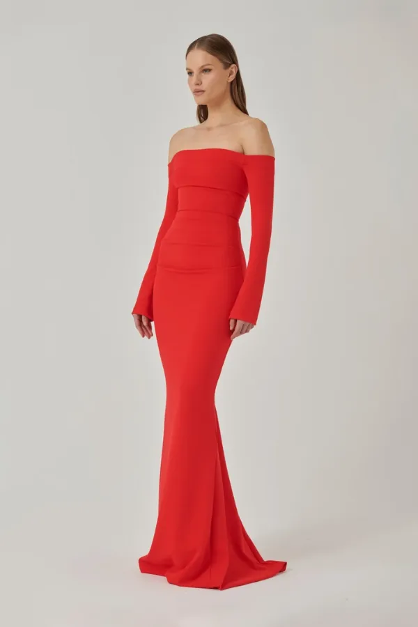 Anita Gown Cherry Red