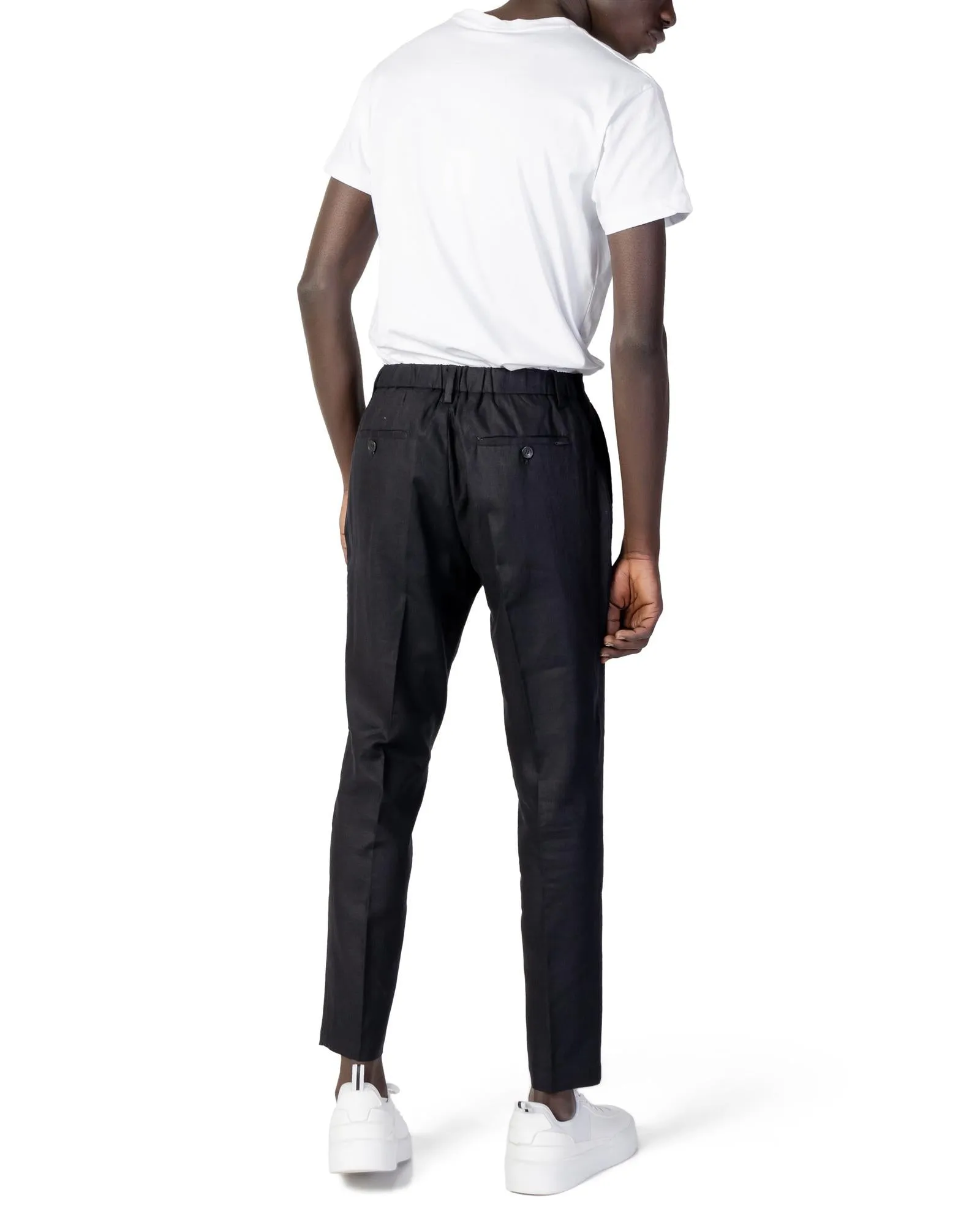 Antony Morato Slim Fit Linen Cotton Pants Black