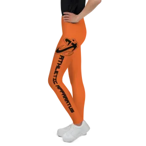 Athletic Apparatus Orange Black logo V2 Youth Leggings