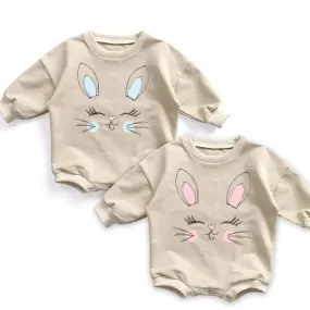 Baby Easter Bunny Romper Bunny Face Onesie®