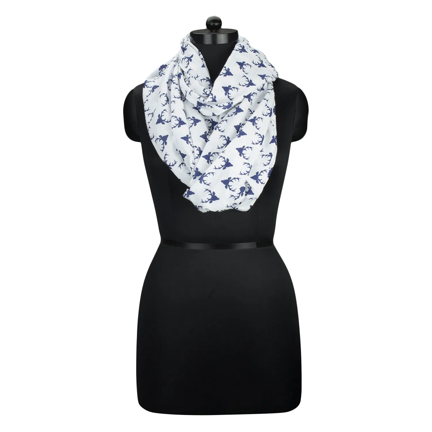 Bacati - Buck Navy Muslin Nursing Scarf