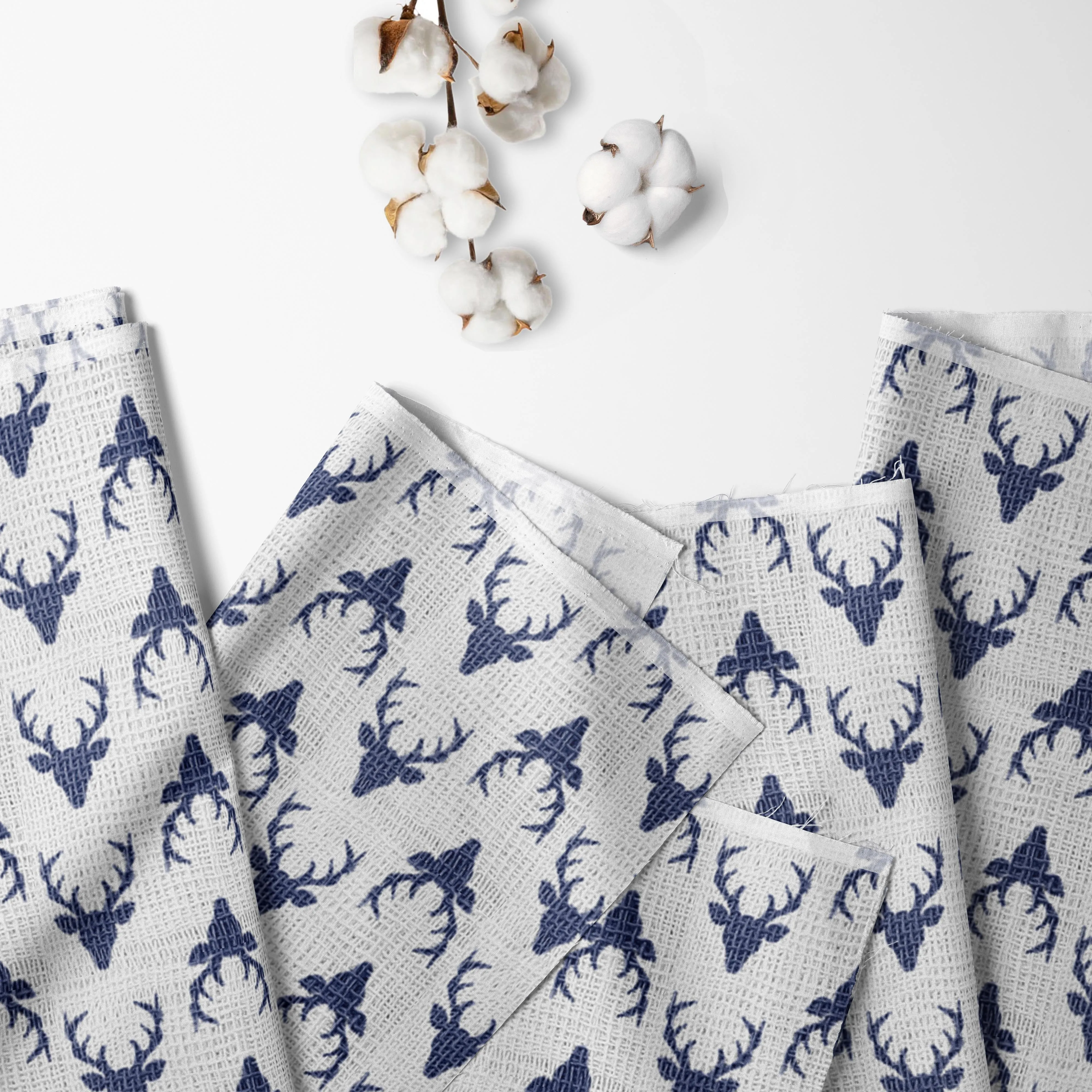 Bacati - Buck Navy Muslin Nursing Scarf