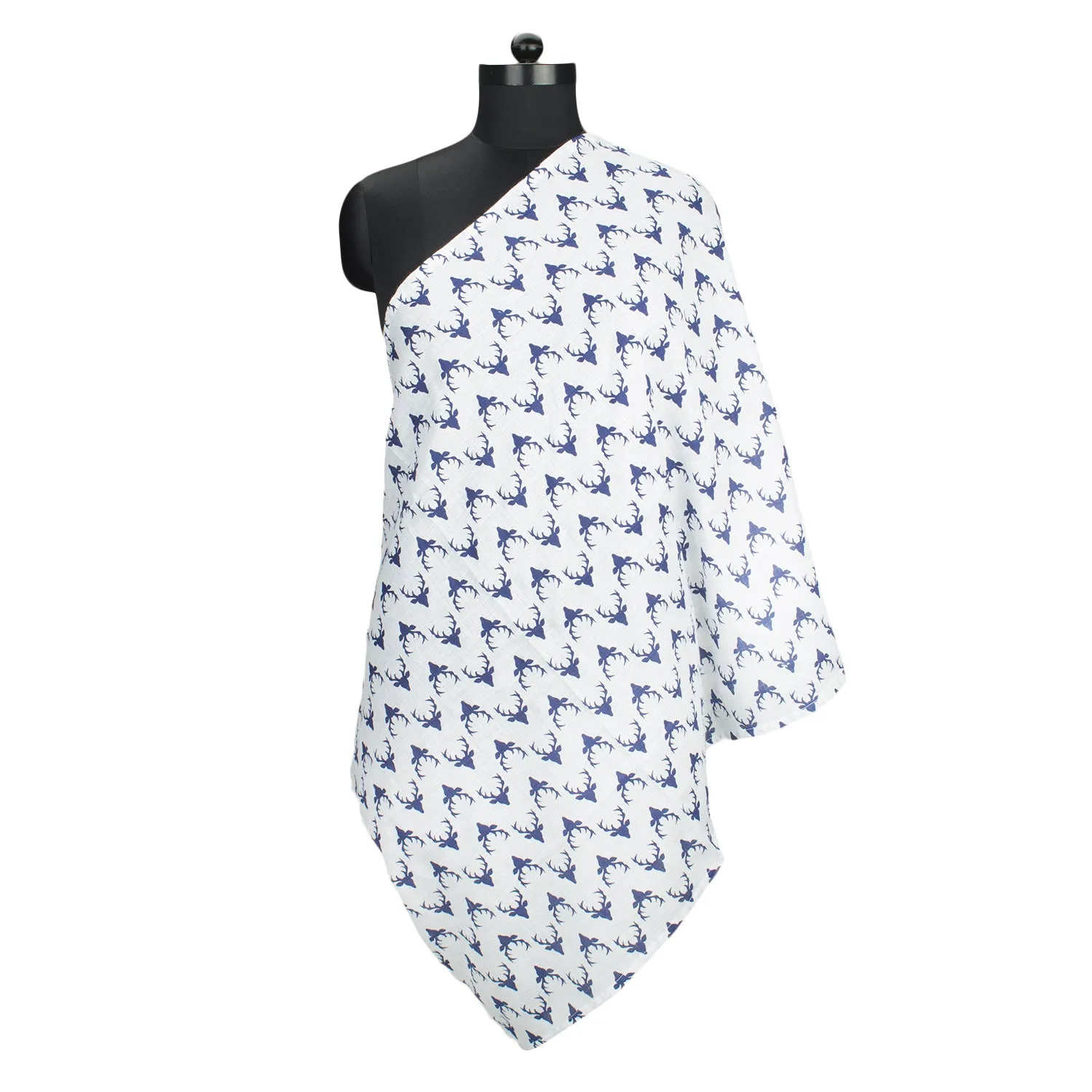 Bacati - Buck Navy Muslin Nursing Scarf