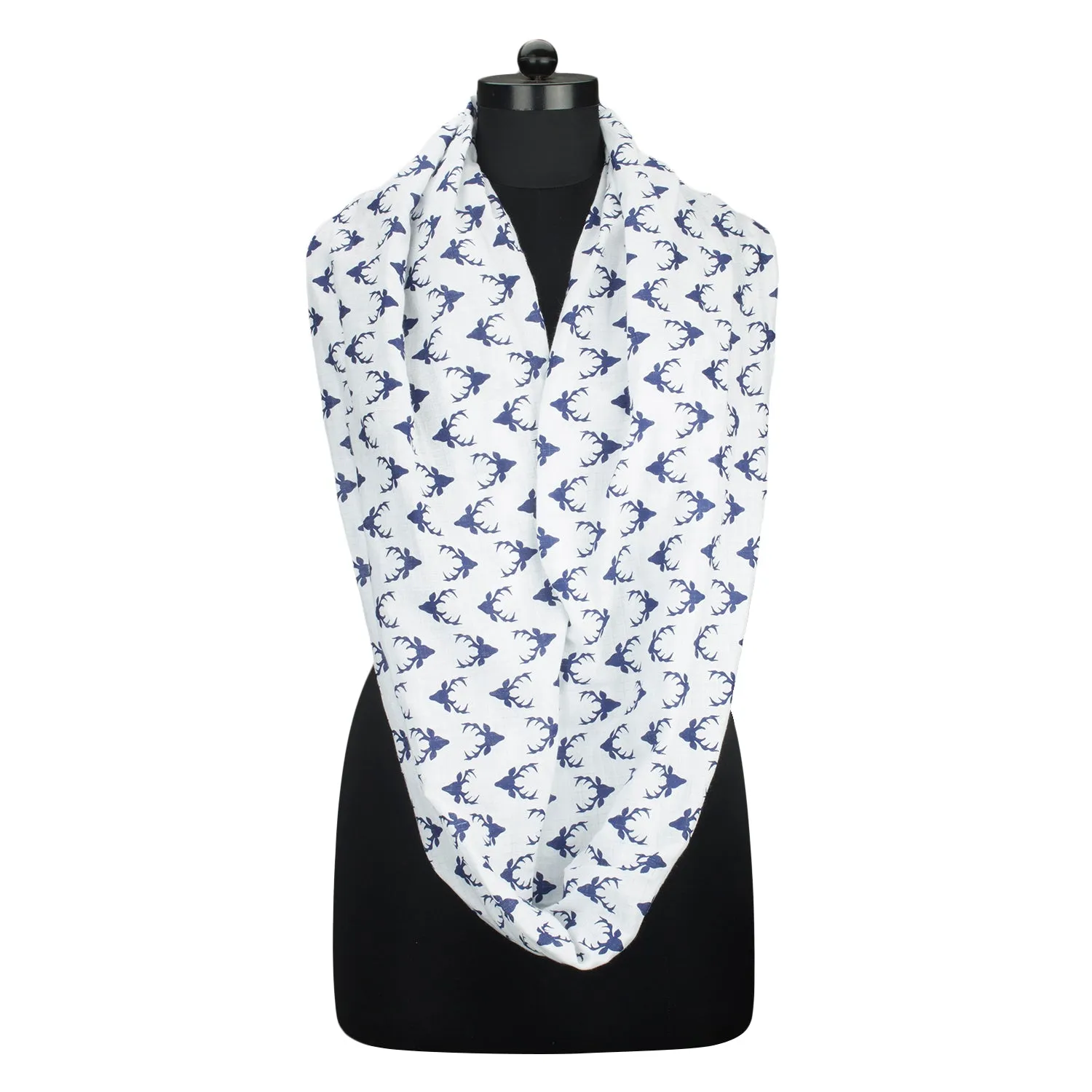 Bacati - Buck Navy Muslin Nursing Scarf