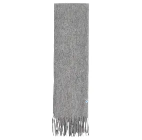 Barbour Unisex Plain Lambswool Scarf Light Grey Marl