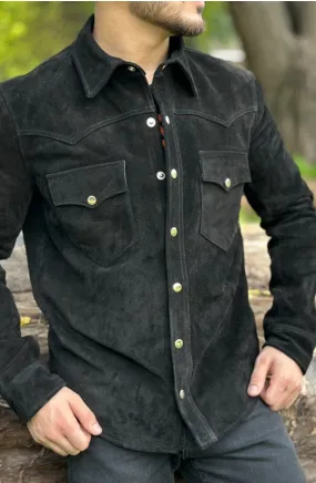 Batm Genuine Suede Leather Jacket Men Black Biker Motorcycle