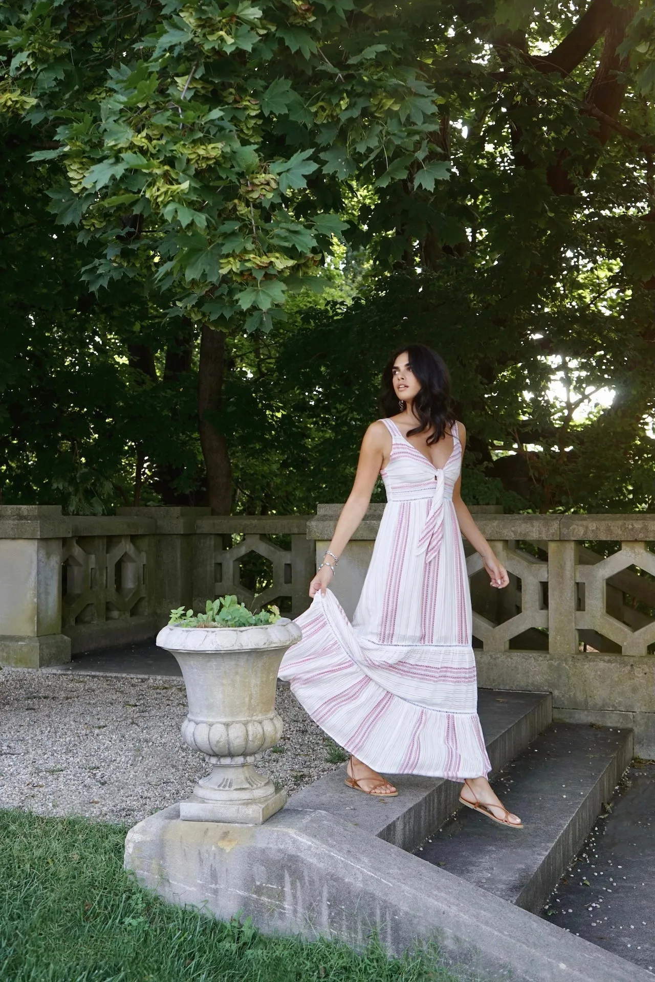 BELLA MAXI DRESS - PINK STRIPE