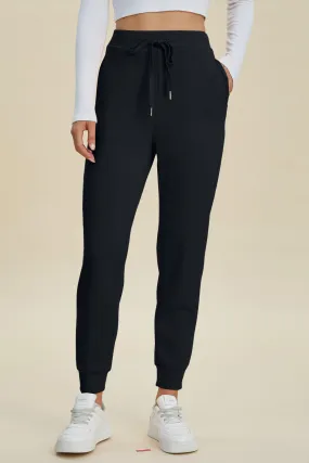 BELLE Basics Full Size Air Scuba Drawstring High Waist Joggers