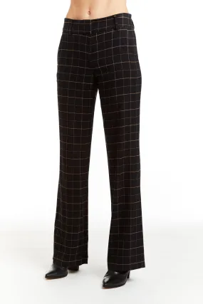 Black And Camel Checkered Juliette Pant