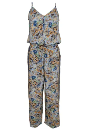 Black Colour - Bcluna Ella Jumpsuit - Botanical Blue