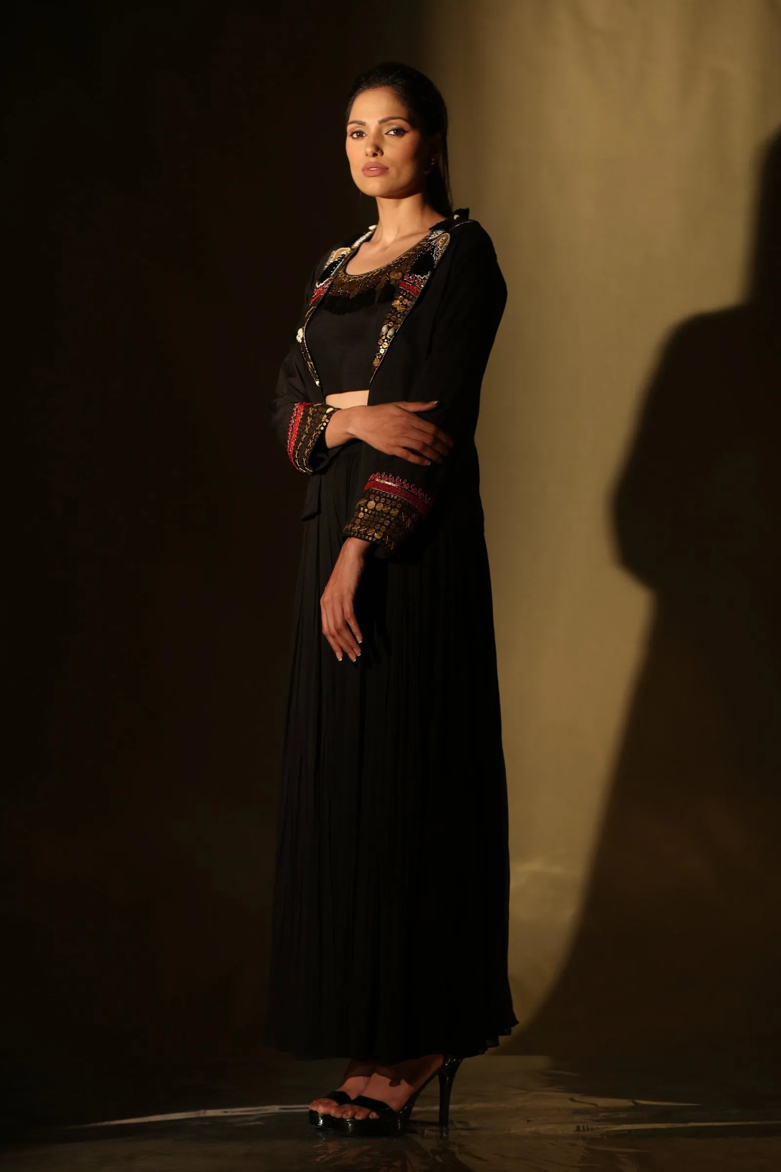 Black Jacket skirt set