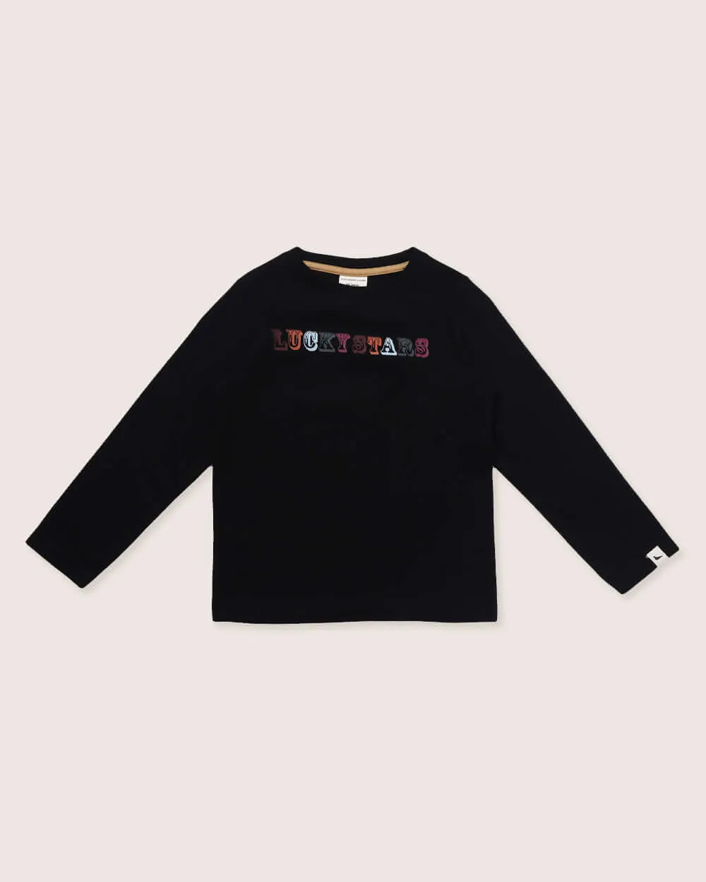 Black Lucky Stars Print Top
