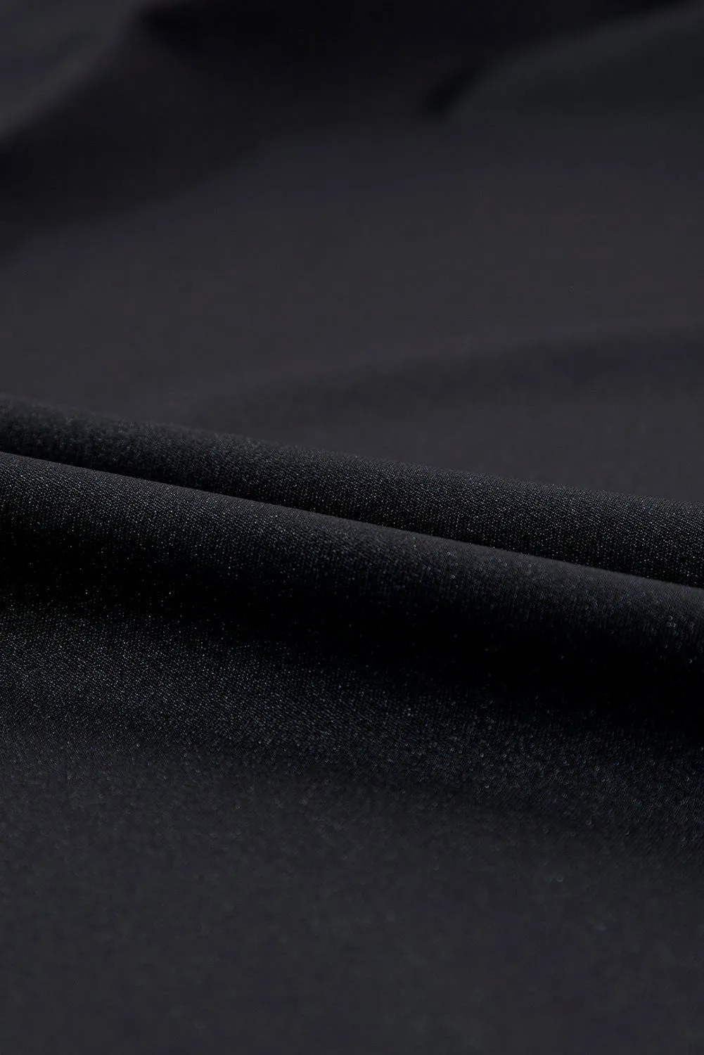 Black Pocketed Smocked High Waist Joggers
