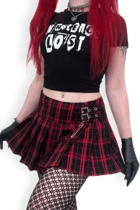 Black/Red Plaid World's End Mini Skirt