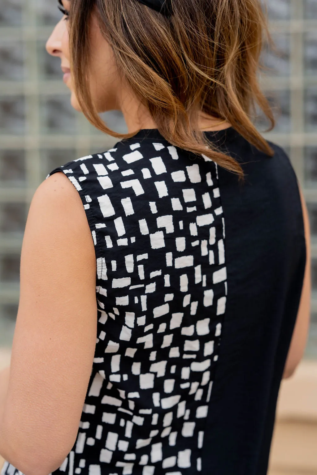 Blocked Confetti Accented Tank