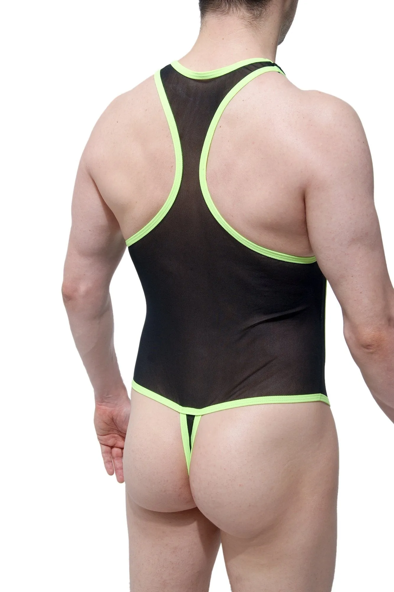 Bodysuit Thong Medis Net Black