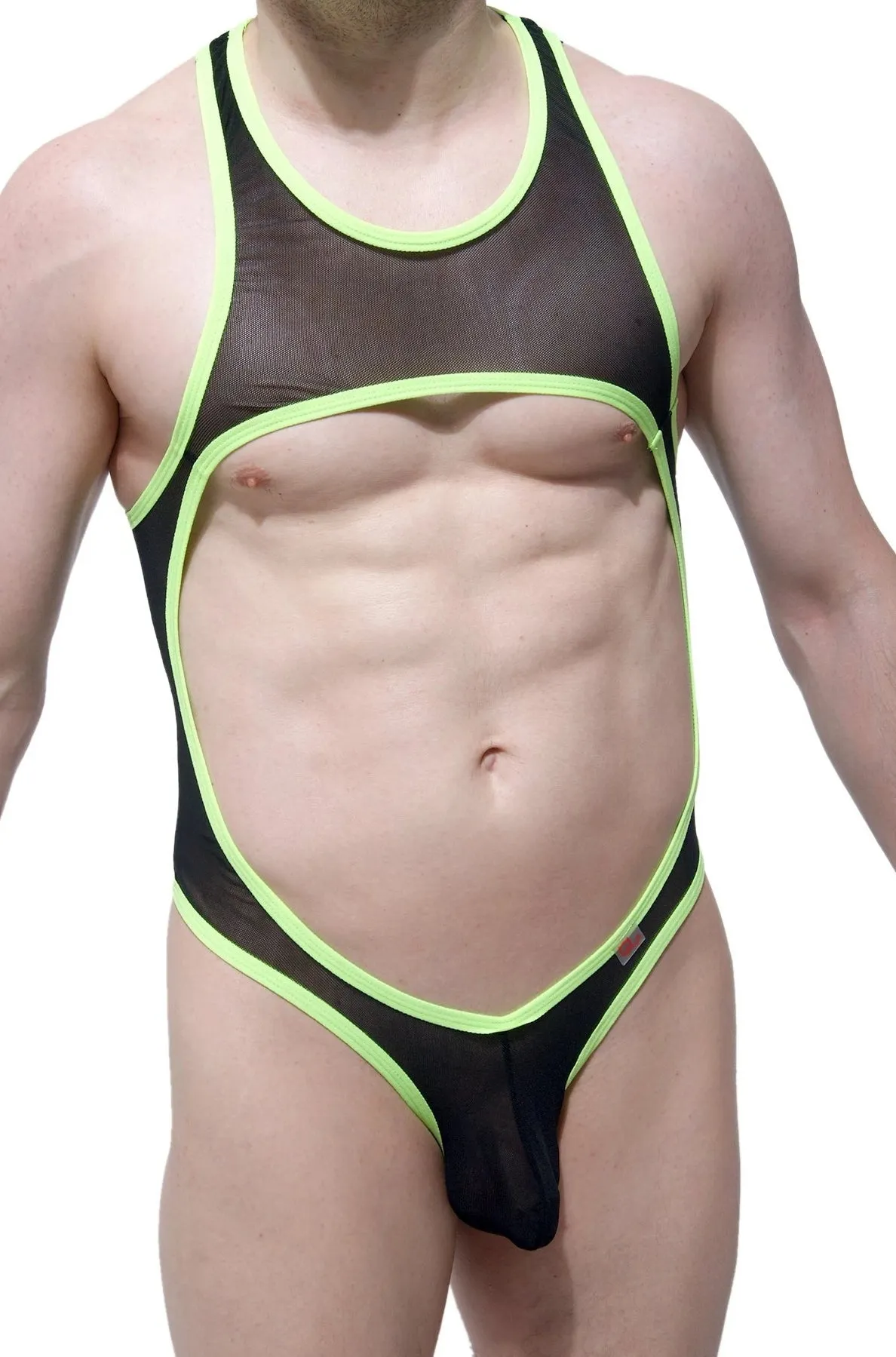 Bodysuit Thong Medis Net Black