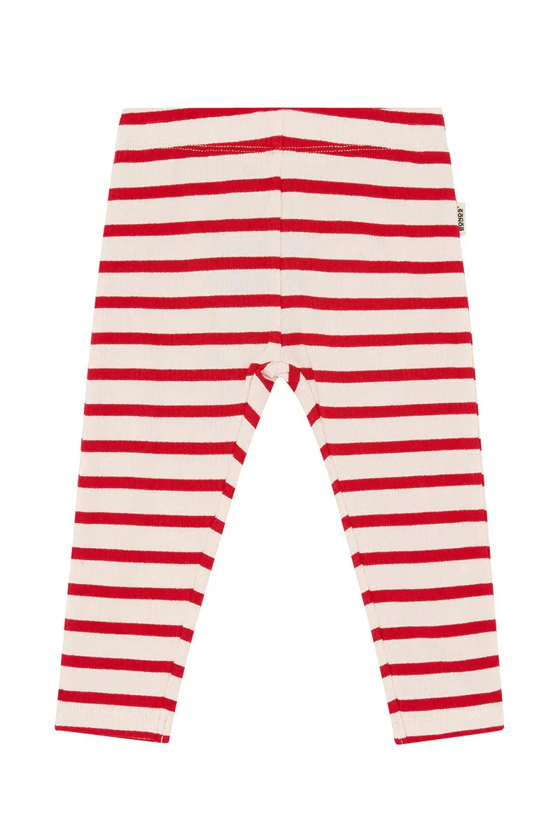 Bonds Wide Needle Rib Legging - Parisian Red/Macadamia