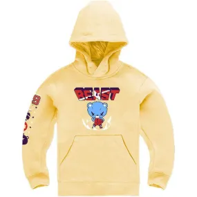 Boy's Beast Pullover Hoodie, Pale Yellow