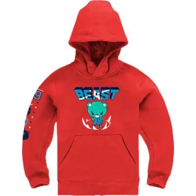 Boy's Beast Pullover Hoodie, Red
