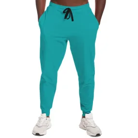 Bright Green Cyan Joggers | Unisex | with PLUS sizes | Bright Pure Green Cyan | C100M0Y38K0