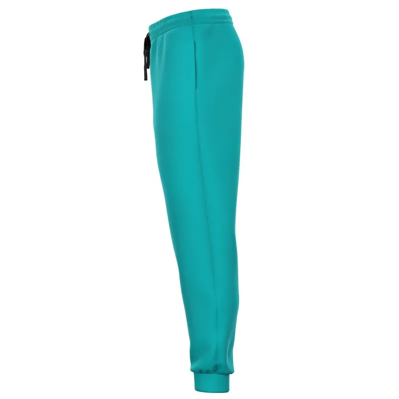 Bright Green Cyan Joggers | Unisex | with PLUS sizes | Bright Pure Green Cyan | C100M0Y38K0